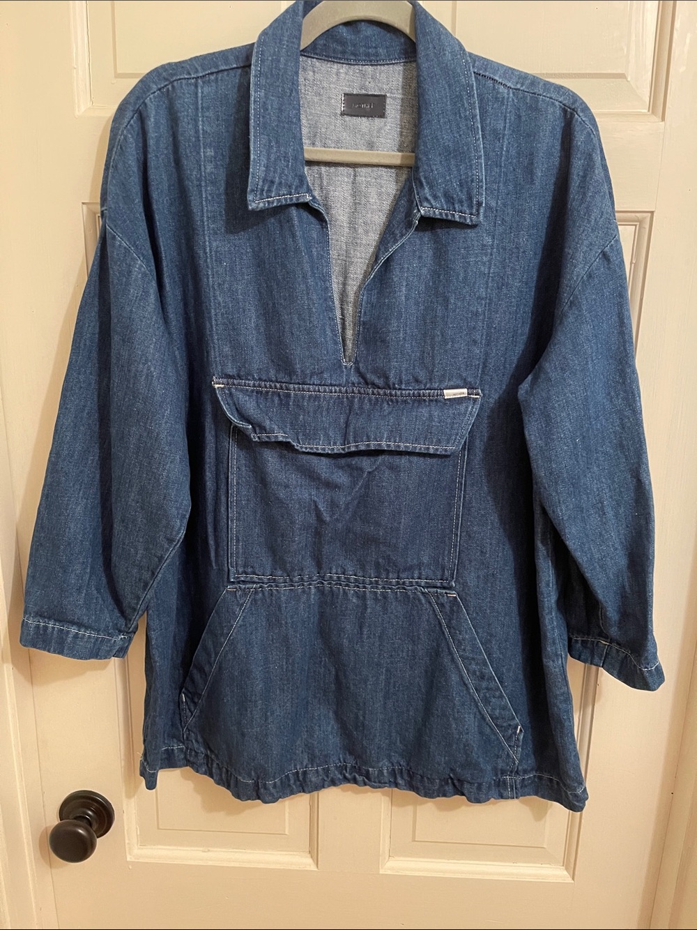 MOTHER Denim Jacket with Dark Blue Logo Patch